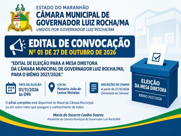 EDITAL DE CONVOCAÇÃO Nº 01/2026